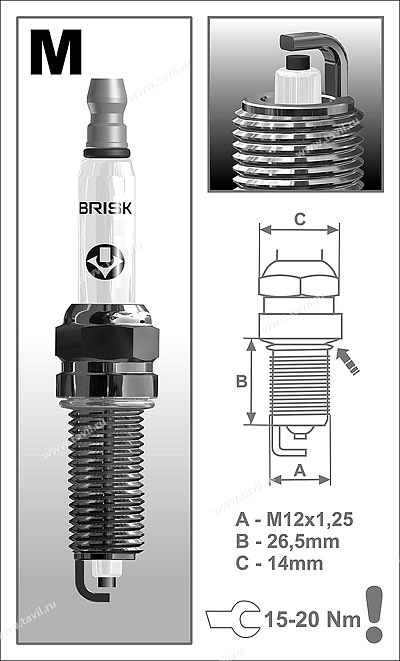 MR14LC   Свеча зажигания Рено Duster 15->, Arkana H4M, Lada X-Ray