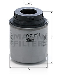 W712/94Фильтр масляный VAG 1.2/1.4/1.6 TSI/TFSI 08-